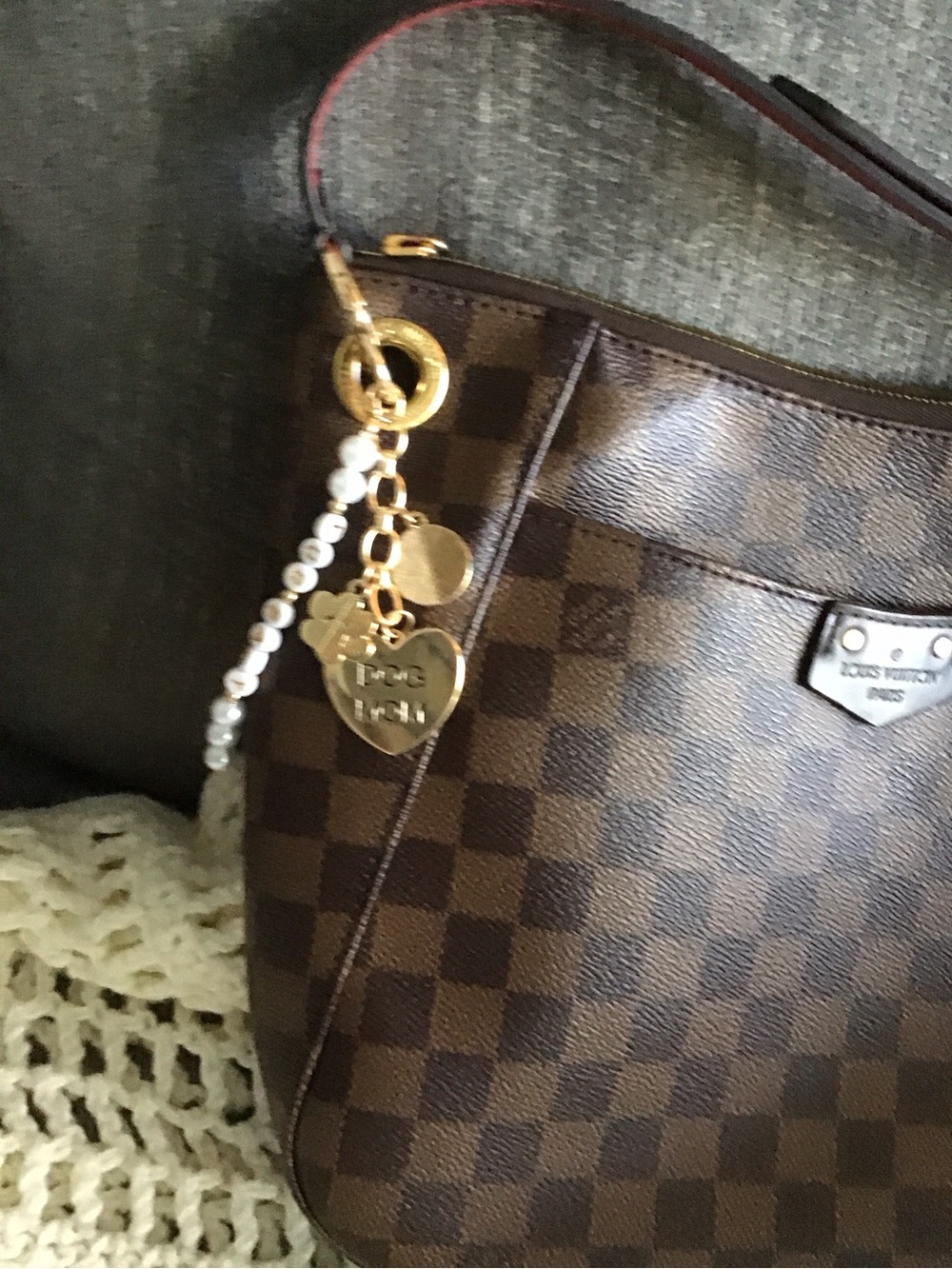 Louis Vuitton Brown and Red Shoulder Bag - Picture 7 of 15
